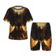 thumbnail image 1 of Fotbe Cool Black Eagle Pijama Estampada de 2 Piezas para Niños – Ropa de Dormir de Manga Corta Cómoda para Niños y Niñas, Camiseta y Shorts de Algodón-4X-Large, 1 of 6