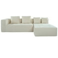 thumbnail image 3 of U_Style Modern Large Removable Modular Sofa, 3-Piece Set with Free Combination, Includes 4 Cushions, Ideal for Living Room, Bedroom, Apartment, 3 of 8