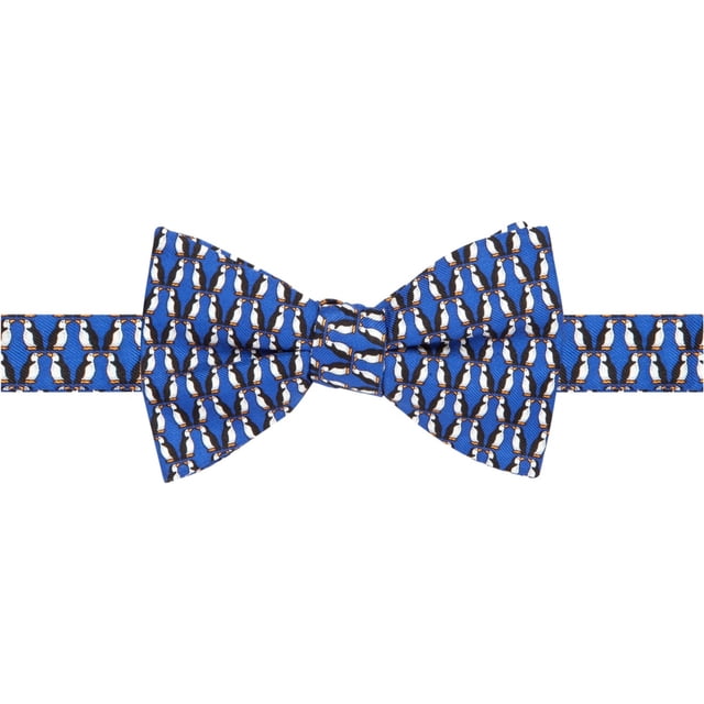 Countess Mara - Pajarita preatada para hombre, diseño de pingüino, color azul, talla única Countess Mara Corbata de moño (autoatada)