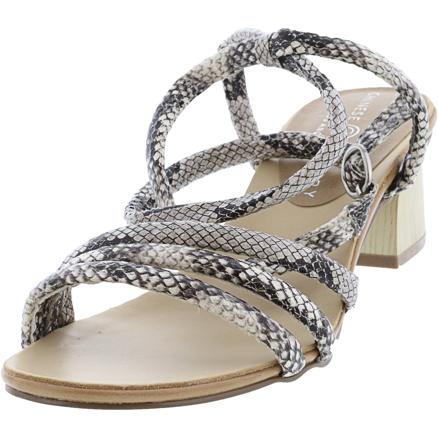 black and cream sandals