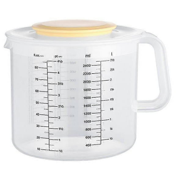 Plastic Ounce Measuring Cups And Mixing Pitcher For Baking With Lid Liquid Measuring /jar In Ml With Splash Guard