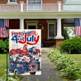 thumbnail image 4 of Three Gnomes in Truck Happy Independence Day Garden Flag Summer 4th of July Double Sided Vertical Rustic Burlap Farmhouse Small Yard Seasonal Holiday Outdoor Decor 12.5 × 18 Inch, 4 of 6