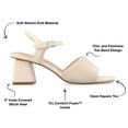 thumbnail image 4 of Journee Womens Evylinn Knit Block Heel Dress Sandals, Widths Available, 4 of 9
