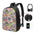 thumbnail image 2 of Rugrats Laptop Backpack With Usb Charging Port Travel Backpack Computer Bag 17 Inch School Bookbag For Adult Teen, 2 of 9