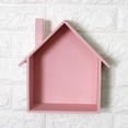 thumbnail image 4 of Creative Wooden Hut Shape Wall Shelf Wood Hanging Shelf Shelves Small Fabric Organizer For Home Decoration, Choice - Pink, 24x19x9cm, 4 of 8