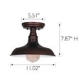 thumbnail image 5 of Design House Kimball Industrial 1-Light Indoor Semi-Flush Ceiling Mount Light with Metal Shade, Coffee Bronze, 5 of 10