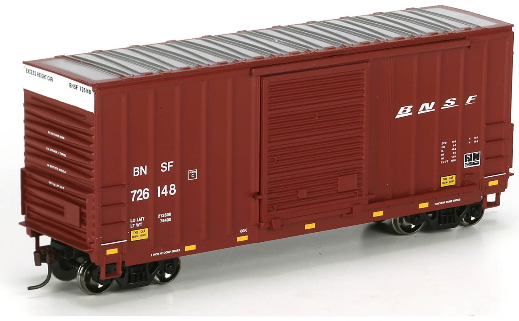 Athearn HO Scale 40' High Cube Box Car BNSF/Wedge (Small Logo) 726148