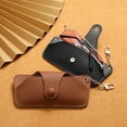 thumbnail image 4 of Faux Leather Glasses Pouch Soft Lightweight Scratch-free Storage Long Lifespan Anti-drop Glasses Case, 4 of 8