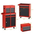 thumbnail image 6 of Pemberly Row 5 Drawer Rolling Tool Chest Cabinet Metal Storage in Black and Red, 6 of 7
