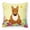 Red, variant on Easter Eggs Bull Terrier Red Fabric Decorative Pillow
