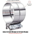 thumbnail image 2 of GFDYREE 4.0 Inch Exhaust Clamp, Lap Joint Band Clamp Stainless Steel 2PCS, 2 of 5