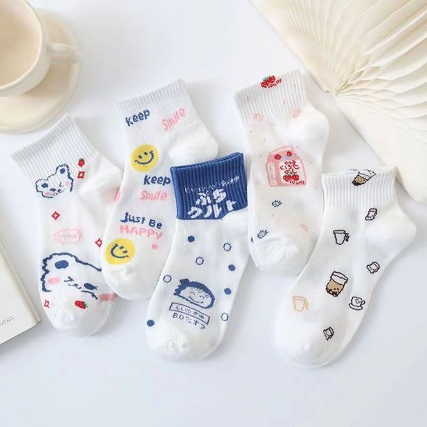 Calcetines para mujer, bonitos, de algodón, transpirables, de color morado, para verano, estilo universitario, para niñas, deportivos, náuticos, de moda