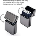 thumbnail image 3 of Vitdipy Cigarette case, pack of 3 metal cigarette boxes with magnetic closure, cigarette case made of aluminum, reinforced plastic housing and snap-in function, 3 of 6