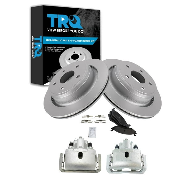 TRQ Rear Brake Pad & Rotor Kit Fits Select 2007-2009 Chrysler 2002-2010 Dodge 2011-2018 Ram