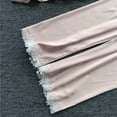 thumbnail image 4 of BLTIBY 2025 Womens Pajama Sets 5PCS Satin Silk Sleepwear Lace Trim Robe Set with Cami Shorts Pants Dress Soft Loungwear PJ Outfits Pink S, 4 of 6