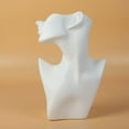thumbnail image 4 of Necklace Jewelry Display Female Model Head Jewelry Model Half Face Jewelry Stand for Chain Necklace White, 4 of 8