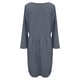 thumbnail image 3 of Puntoco Vestido Camisero Informal De Verano Para Mujer, Suelto, Con Cuello Redondo, Manga Corta, Color Liso, Vestido Camisero De Algodón Y Lino, Gris Xxl,Regalos Para Mujer Joven, 3 of 5