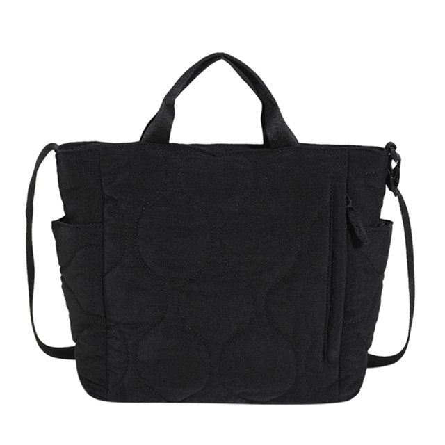 Bolso Bandolera para Mujer Bolso Mano Acolchado Gran Capacidad Bolso (negro)