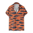 thumbnail image 6 of SGFCWSX Mens Hawaiian Shirt Printed Short Sleeve Button Up Casual Tropical Beach Shirt for Summer Vacation Orange Size XL, 6 of 7
