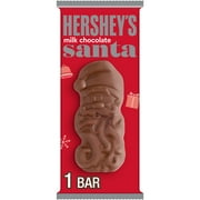 Hershey's Milk Chocolate Santa Christmas Candy, Bar 1.2 oz