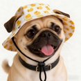 thumbnail image 5 of Stylish Dog Sun Hat For Small Dogs Lightweight Polyester Pet Cap With Adjustable Chin Strap For Outdoor Beach Park Walks UV Protection In Duck Cow Check And Blue, 5 of 9