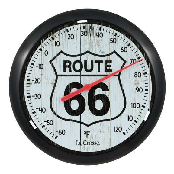 La Crosse 8" Route 66 Plastic 0.4 lb Not Battery Powered Analog Dial Thermometer, 104-108-R66