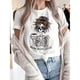 thumbnail image 1 of Camiseta de Halloween con diseño de calavera y tema de café para mamá, ideal para outfits casuales y festivos para mujer, con mangas cortas, 1 of 6