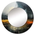 thumbnail image 2 of Designart "Bold Storm Dark Drama Unleashed I" Grand Miroir Rond Gris - Miroir Rond Décor Mural - Miroir Rond Traditionnel Imprimé 36 Pouces x 36 Pouces Pouces, 2 of 5