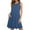 Navy, variant on Itsame Women Summer Dress Solid Color Round Neck Thin Dress Dark Blue Size XL