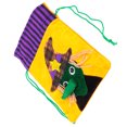 thumbnail image 4 of Bolsas de regalo de arpillera de Halloween, bolsa de almacenamiento no tejida de lana para coser dulces, Festival de fantasmas de calabaza (bruja), 4 of 5