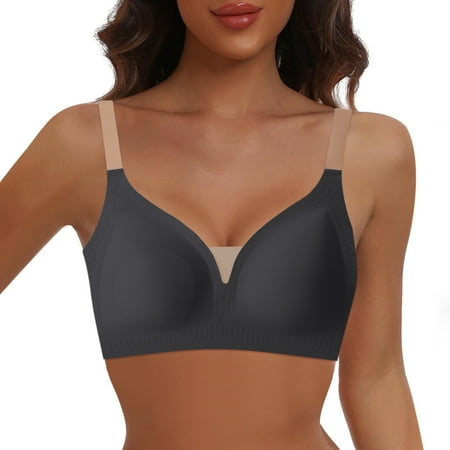 Zshosam Women s Sexy Sheer Lace Push Up Bra Underwire Mesh Plunge Bralette Unlined Bra(Black XL)
