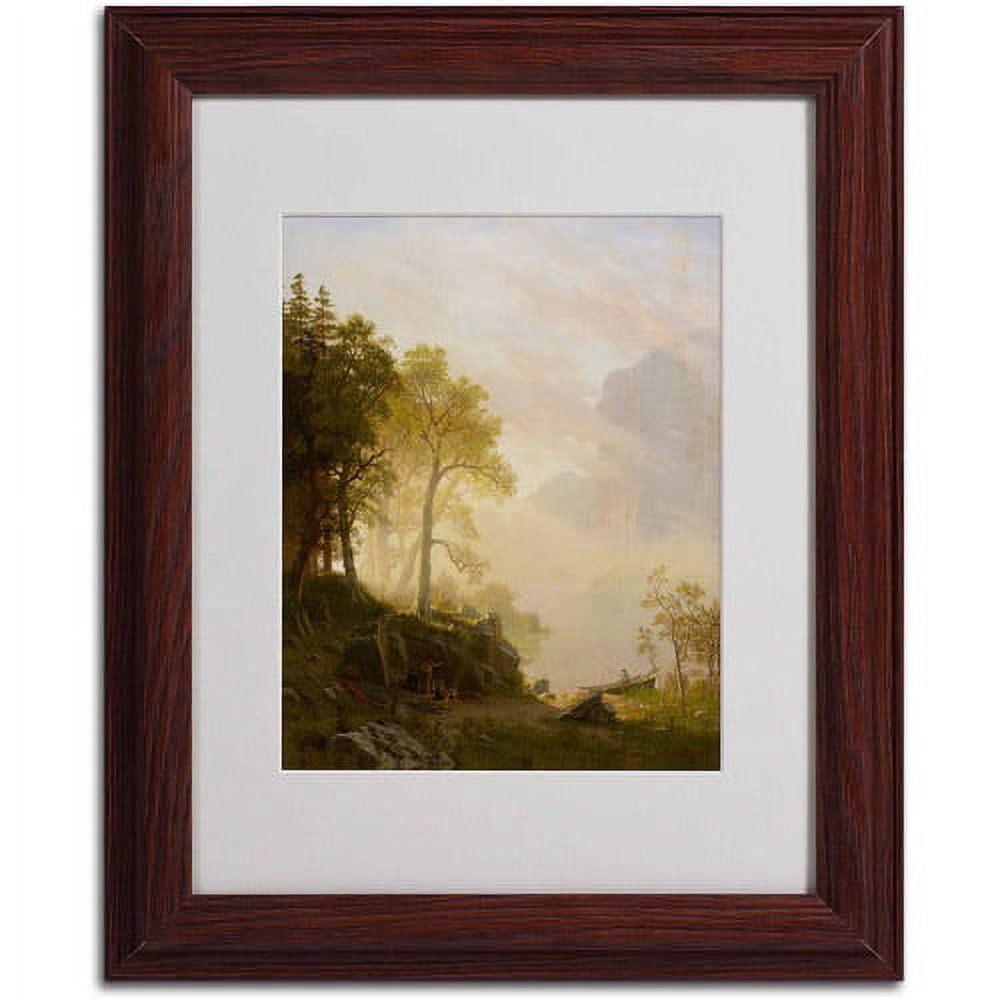 Trademark Fine Art "The Merced River" Canvas Art by Albert Bierstadt, Wood Frame