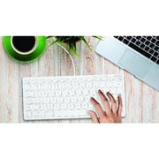 Macally Ultra-Slim USB Wired 78 keys & 20 shortcut Keyboard with Number Keypad for Mac c Pro, Mini, Computers & Book Laptop, Windows Desktop PC Laptops, White (SLIMKEYC)