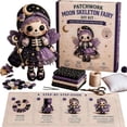 thumbnail image 2 of Patchwork Skeleton Witch DIY Sewing Kit Beginner-Friendly Doll Making Set with Gothic Cute Plush Halloween Craft Activity for Adults Teens Spooky Room Decor Gift, 2 of 5