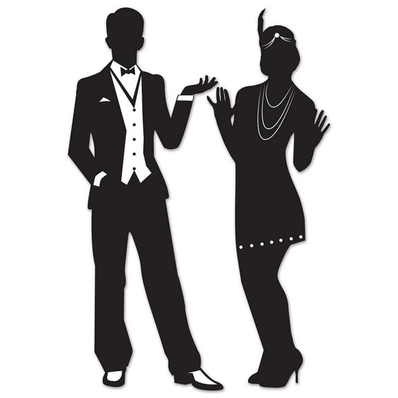 24 Pack Beistle Roaring 20's Party Silhouettes