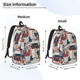 thumbnail image 3 of Honeii Marine Sailing Print Canvas College Laptop Backpack, Durable Rucksack Travel Notebook Bag School Backpack Book Bag for Men Women-Small, 3 of 7