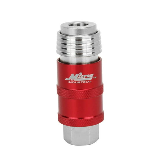 Milton 5 In ONE™ S-1750 Universal Safety Exhaust Quick-Connect Industrial Coupler, 1/4" FNPT