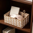thumbnail image 6 of Natural Paper Storage Basket 6x6x4 Inches, Desk Coffee Table Organizer Tray for Snacks Cosmetics Small Items, Rustic Home Decor, 6 of 6