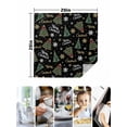 thumbnail image 4 of Black Christmas Cloth Napkins Set of 6 Reusable Dinner Napkins, Winter Green Pine Tree Gold Snowflake Cocktail Napkin Washable Table Napkins for Wedding/Holiday Party/Baby Shower 20"x20", 4 of 7