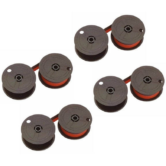 Sharp QS-2760H Calculator Ribbon, (4 Pack) Black and Red, Compatible