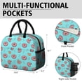 thumbnail image 6 of Lunch Bag Lunch Box for Women Reusable Insulated Lunch Bags,Water-Resistant Cute Donuts Cooler Lunch Tote Bag, Large Capacity for Work Travel Picnic, 6 of 6
