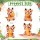 thumbnail image 2 of Animales de peluche HyDren Safari, 18 unidades, 12 cm, animales de la jungla, 2 of 7