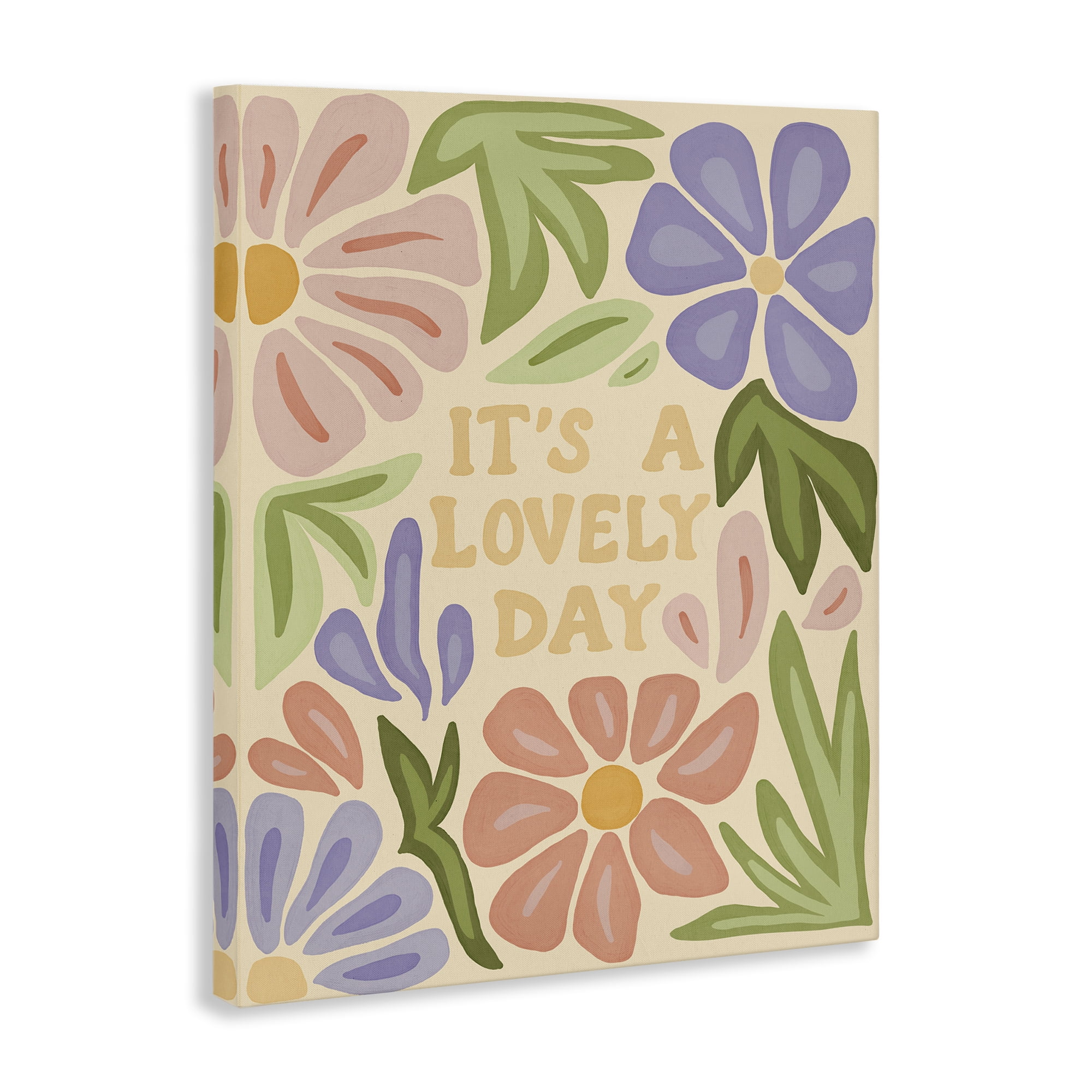 Stupell Industries Lovely Day with Florals Plants & Flowers Painting Wrapped Canvas Art Print Wall Art, 16 x 20