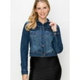 thumbnail image 3 of FashionMille Women's Classic Casual Stretch Fit Denim Jean Jacket, 3 of 5