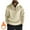 Beige, variant on Mens Sweatshirt Tall Letter Print Polar Fleece Hoodies for Men Elastic Long Sleeve Casual Button Pullover Tops Kangaroo Pocket