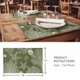 thumbnail image 3 of Placemats Set of 6, Sage Green Coastal Woven Placemat, Linen Place Mats for Kitchen/Dining Tables, Starfish Coral Summer Beach Ocean Washable Table Mats for Party, 3 of 8