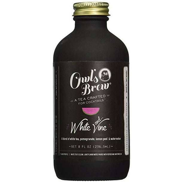 Owl's Brew White & Vine Premium Craft Tea Cocktail Mixer Fresh Brew 8