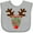 AC-Heather Grey, variant on Inktastic Christmas Reindeer Face with Names and Red Nose Boys or Girls Baby Bib