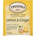 thumbnail image 3 of Twinings Lemon & Ginger Herbal Tea, 100 Individually Wrapped Tea Bags, Tangy Lemon, Spicy Ginger, Naturally Caffeine Free, 3 of 3