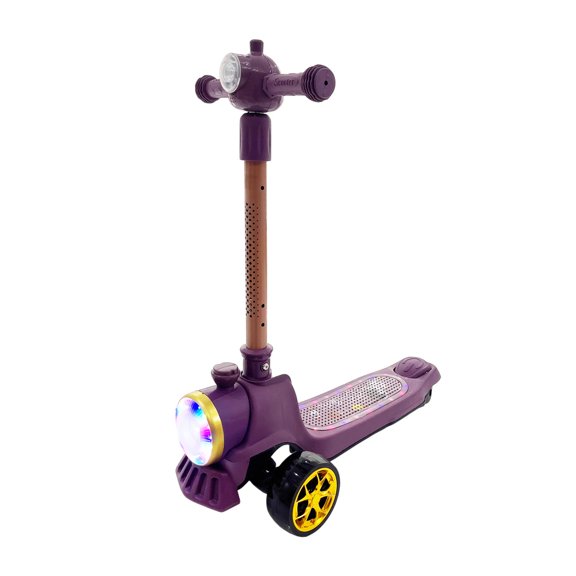 Scooter Patín Forma De Tren Con Luz Sonido De Pie P/ Niños violeta oscuro